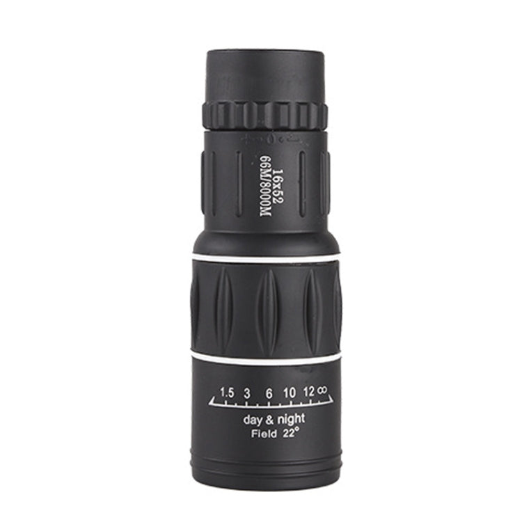 16x52 High Definition Outdoor Bird Viewing Monocular Telescope, 16x52 Prism, 16x52 Green Film, 16x52 without Bag, 16x52 with Clip+Tripod