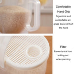 منخل غسل الأرز للمطبخ المنزلي، غسالة أرز بلاستيكية بالتوصيل الحراري