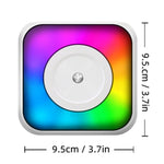طابعة بلوتوث محمولة صغيرة بإضاءة RGB لطباعة المستندات والملصقات بدون حبر، مع 1 لفة ورق، مع 5 لفات ورق، مع 5 لفات ملصقات، مع 5 ورقات + 5 ملصقات + 3 ورقات ملونة