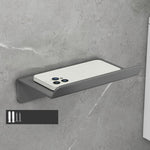 Stainless Steel Bathroom Roll Paper Holder No-Punch Cell Phone Storage Shelf, Phone Rack (White), Paper Rack (White）, Phone Rack (Black), Paper Rack (Black), Phone Rack (Gray), Paper Rack (Gray)