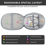For Meta Quest 3 VR Storage Bag EVA Hard Shell Case Handbag, Grey