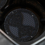 Car Multifunctional Anti-slip Coaster with Diamond Bow Crystal