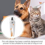 LED Pet Nail Clippers Dog and Cat Nail Clippers with Nail Polisher, White, Green