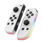 JOY-02 Gaming-Controller (links und rechts) mit RGB-Beleuchtung, ergonomischer Oberfläche und Bluetooth-Funktion für Switch / Switch OLED / Switch Pro / Switch Lite / Switch Joy-Con, Farben: Blau/Rot, Grün/Blau, Weiß