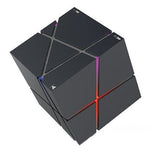مكبر صوت بلوتوث ذكي صغير Qone Cube AI مع تحكم صوتي وإضاءة RGB، تحكم صوتي AI (أزرق)، تحكم صوتي AI (وردي)، تحكم صوتي AI (أسود)، تحكم صوتي AI (أبيض)
