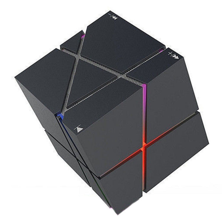 مكبر صوت بلوتوث ذكي صغير Qone Cube AI مع تحكم صوتي وإضاءة RGB، تحكم صوتي AI (أزرق)، تحكم صوتي AI (وردي)، تحكم صوتي AI (أسود)، تحكم صوتي AI (أبيض)