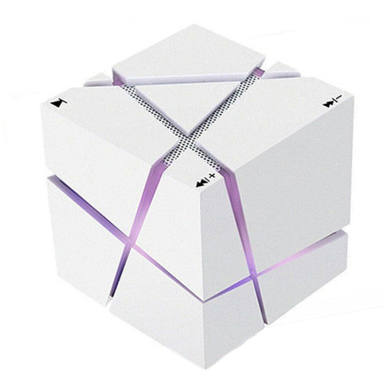 مكبر صوت بلوتوث ذكي صغير Qone Cube AI مع تحكم صوتي وإضاءة RGB، تحكم صوتي AI (أزرق)، تحكم صوتي AI (وردي)، تحكم صوتي AI (أسود)، تحكم صوتي AI (أبيض)