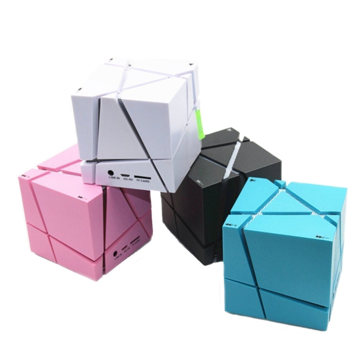 Qone Cube AI Smart Voice-Controlled Bluetooth Speaker RGB Light Mini Wireless Audio, AI Voice-Controlled (Blue), AI Voice-Controlled (Pink), AI Voice-Controlled (Black), AI Voice-Controlled (White)