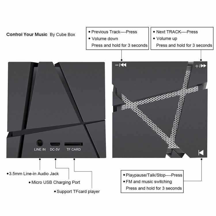 Qone Cube AI Smart Voice-Controlled Bluetooth Speaker RGB Light Mini Wireless Audio, AI Voice-Controlled (Blue), AI Voice-Controlled (Pink), AI Voice-Controlled (Black), AI Voice-Controlled (White)
