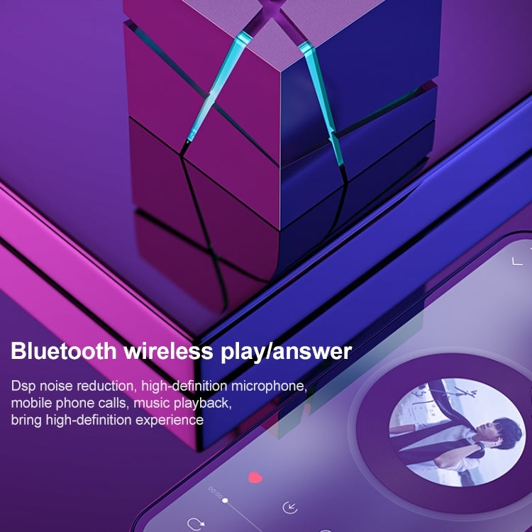مكبر صوت بلوتوث ذكي صغير Qone Cube AI مع تحكم صوتي وإضاءة RGB، تحكم صوتي AI (أزرق)، تحكم صوتي AI (وردي)، تحكم صوتي AI (أسود)، تحكم صوتي AI (أبيض)