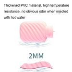 Imitation Rabbit Fur Water-filled PVC Explosion-proof Hot Water Bag for Cold / Hot Compresses, Pink 500ml, Green 500ml, Blue 500ml, Pink 1000ml, Green 1000ml, Blue 1000ml