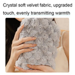 Imitation Rabbit Fur Water-filled PVC Explosion-proof Hot Water Bag for Cold / Hot Compresses, Pink 500ml, Green 500ml, Blue 500ml, Pink 1000ml, Green 1000ml, Blue 1000ml