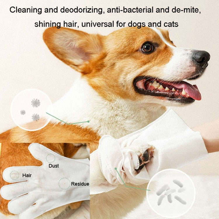 KIMHOME Pet No-Rinse Gloves Wipes Dogs Cats Bathing Deodorizing Cleaning Dry Cleaning Pet Supplies, 6pcs /Pack