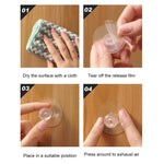 2pcs /Pack Invisible Cabinet Drawer Suction Cup Sticky Handle Acrylic Self-Adhesive Closet Glass Handle