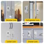 Children Window Safety Lock Limited Positioning Password Refrigerator Lock, 3-digit Password