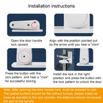 Children Safe Lock Door Handle Fixed Anti-Opening Lock, Anti-Opening Door Lock