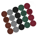 4pcs/set 6.8x0.3cm Car Anti-slip Silicone Water Coaster Storage Interior, Black, Gray, Brown, Green, Wine Red