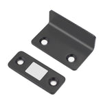 90 Degree No-Punch Invisible Door Suction Thin Section Wardrobe Sliding Door Magnetic Suction, Silver, Black