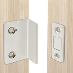 90 Degree No-Punch Invisible Door Suction Thin Section Wardrobe Sliding Door Magnetic Suction, Silver, Black