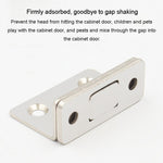 90 Degree No-Punch Invisible Door Suction Thin Section Wardrobe Sliding Door Magnetic Suction, Silver, Black