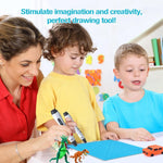قلم طباعة ثلاثي الأبعاد مع قالب رسم سيليكون DIY، أزرق، أخضر، شفاف، أزرق كبير، أخضر كبير، شفاف كبير