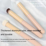 Tragbarer Concealer-Pinsel für Nass- und Trockenanwendung, multifunktionales Beauty-Tool, 3-teiliges Set, Pilzform, diagonale Form, runde Kopfform