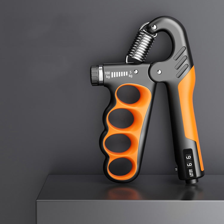 5-100kg Adjustable Hand Grip Strengthener Arm Muscle Exerciser, Electronic Counter Orange, Electronic Counter Red, Electronic Counter Gray, Mechanical Counter Orange, Mechanical Counter Red, Mechanical Counter Gray
