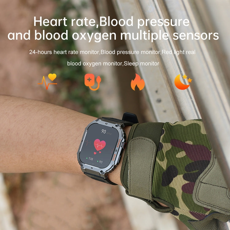 K57 Pro 1,96 Zoll Bluetooth-Smartwatch mit Anruf-, Musik- und Wetterfunktion sowie wasserdichter Anzeige