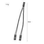 3pcs DuPont Terminal Wire DuPont 2.54 Connection Cable 2Pin 1 To 2 Wire One Female To Two Males, 10cm