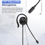 سماعة رأس سلكية SOYTO SY227 مع خط تحكم USB وفصل، خطاف أذن أحادي الجانب، 3.5 مم