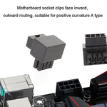 Motherboard CPU 8Pin Power Steering Connector Interface Steering Header 90 Degree Adaptor, Positive Bend A Type, Reverse Curve B Type
