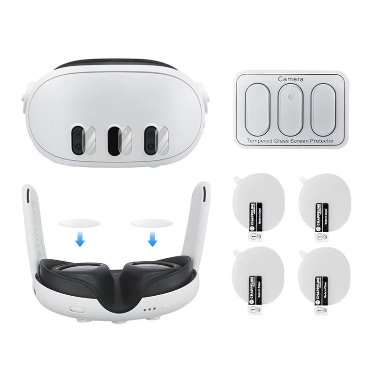 For Meta Quest 3 Tempered Glass Camera Lens Protective Films Set VR Accessories, Protective Films Set