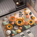 3D Oil Painting Diatom Mud Absorbent Floor Mat Non-slip Carpet, 40 x 60cm, 50 x 80cm
