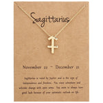 Zodiac Signs Necklace Electroplate Alloy Short Chain Jewelry, Aries Golden, Cancer Golden, Libra Golden, Virgo Golden, Leo Golden, Aquarius Golden, Pisces Golden, Taurus Golden, Capricorn Golden, Sagittarius Golden, Scorpio Golden, Gemini Golden       ...