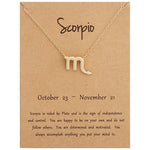 Zodiac Signs Necklace Electroplate Alloy Short Chain Jewelry, Aries Golden, Cancer Golden, Libra Golden, Virgo Golden, Leo Golden, Aquarius Golden, Pisces Golden, Taurus Golden, Capricorn Golden, Sagittarius Golden, Scorpio Golden, Gemini Golden       ...