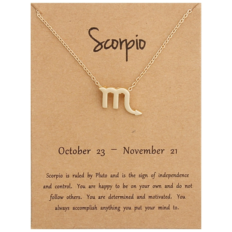 Zodiac Signs Necklace Electroplate Alloy Short Chain Jewelry, Aries Golden, Cancer Golden, Libra Golden, Virgo Golden, Leo Golden, Aquarius Golden, Pisces Golden, Taurus Golden, Capricorn Golden, Sagittarius Golden, Scorpio Golden, Gemini Golden       ...