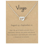 Zodiac Signs Necklace Electroplate Alloy Short Chain Jewelry, Aries Golden, Cancer Golden, Libra Golden, Virgo Golden, Leo Golden, Aquarius Golden, Pisces Golden, Taurus Golden, Capricorn Golden, Sagittarius Golden, Scorpio Golden, Gemini Golden       ...