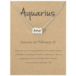 Zodiac Signs Necklace Electroplate Alloy Short Chain Jewelry, Aries Golden, Cancer Golden, Libra Golden, Virgo Golden, Leo Golden, Aquarius Golden, Pisces Golden, Taurus Golden, Capricorn Golden, Sagittarius Golden, Scorpio Golden, Gemini Golden       ...
