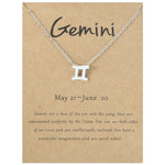 Zodiac Signs Necklace Electroplate Alloy Short Chain Jewelry, Aries Golden, Cancer Golden, Libra Golden, Virgo Golden, Leo Golden, Aquarius Golden, Pisces Golden, Taurus Golden, Capricorn Golden, Sagittarius Golden, Scorpio Golden, Gemini Golden       ...