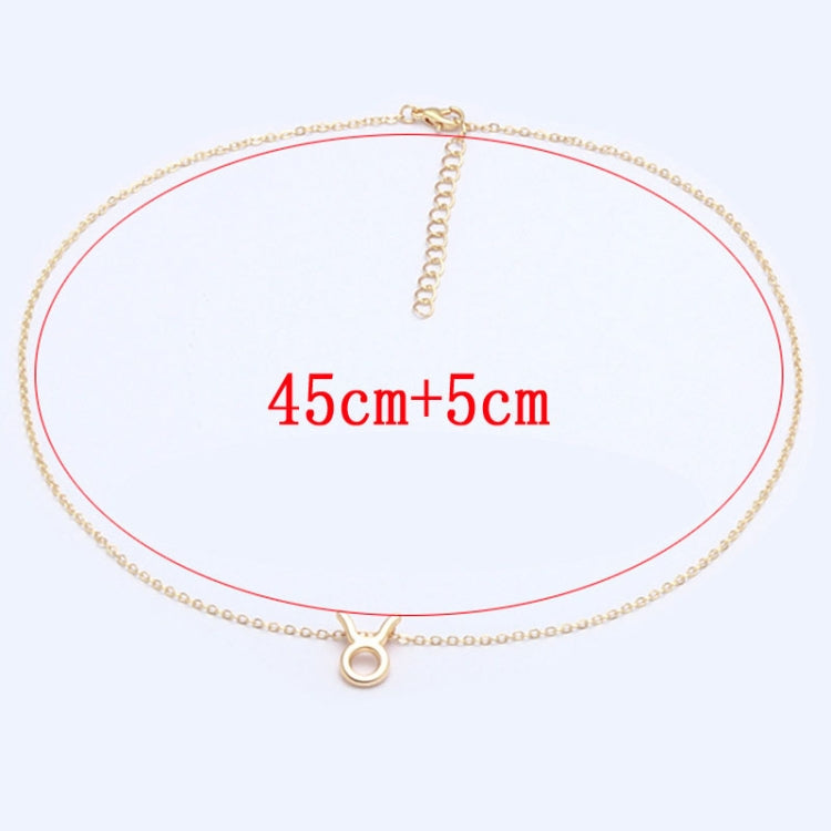 Zodiac Signs Necklace Electroplate Alloy Short Chain Jewelry, Aries Golden, Cancer Golden, Libra Golden, Virgo Golden, Leo Golden, Aquarius Golden, Pisces Golden, Taurus Golden, Capricorn Golden, Sagittarius Golden, Scorpio Golden, Gemini Golden       ...