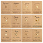 Zodiac Signs Necklace Electroplate Alloy Short Chain Jewelry, Aries Golden, Cancer Golden, Libra Golden, Virgo Golden, Leo Golden, Aquarius Golden, Pisces Golden, Taurus Golden, Capricorn Golden, Sagittarius Golden, Scorpio Golden, Gemini Golden       ...