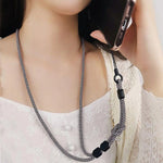 Dual-use Detachable Adjustment Mobile Phone Lanyard Anti-lost Wrist Rope, Light Brown, Black and Blue, Pink