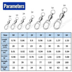 5pcs /Pack PROBEROS DAC006 Lure Baits 8-Type Rings Connector High-Speed Bearing Swivel Oval Pin Fishing Gear Accessories, 22mm, 23mm, 25mm, 30mm, 35mm