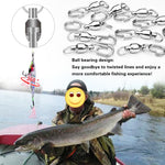 5pcs /Pack PROBEROS DAC006 Lure Baits 8-Type Rings Connector High-Speed Bearing Swivel Oval Pin Fishing Gear Accessories, 22mm, 23mm, 25mm, 30mm, 35mm