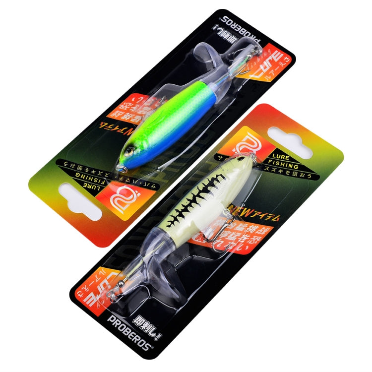 طُعم دوار PROBEROS DW601 بزاوية دوران 360 درجة، طُعم اصطناعي عائم على سطح الماء، 10.5سم/13.5جم، 11.5سم/16.5جم، 14.5سم/32.5جم