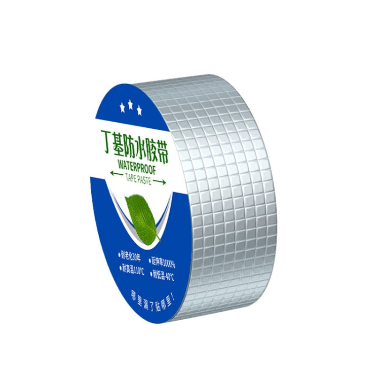 1.2mm Thickness Butyl Waterproof Tape Self-Adhesive Aluminum Foil Tape, 5cm x 5m, 10cm x 5m, 15cm x 5m, 20cm x 5m, 5cm x 10m, 10cm x 10m