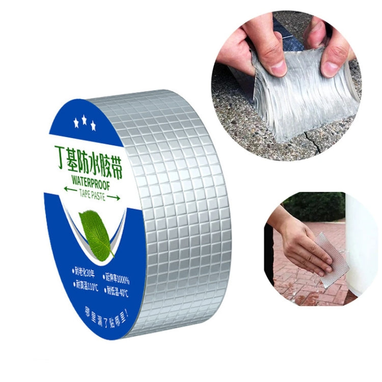 1.2mm Thickness Butyl Waterproof Tape Self-Adhesive Aluminum Foil Tape, 5cm x 5m, 15cm x 5m, 20cm x 5m, 10cm x 10m