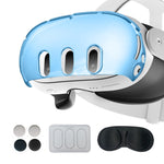 For Meta Quest 3 PC Protective Shell, 7 In 1 (Glitter Transparent), 7 In 1 (Glitter Transparent Blue), 7 In 1 (Glitter Transparent Red), Single Shell (Glitter Transparent), Single Shell (Glitter Transparent Blue), Single Shell (Glitter Transparent Red)...