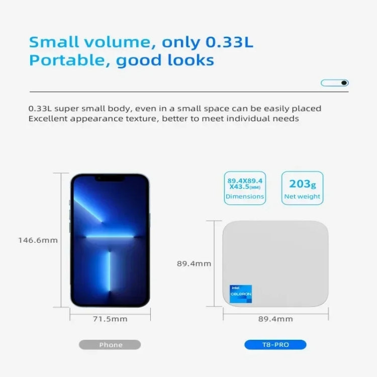T8Plus Alder Lake-N100 4K Dual Band WIFI Bluetooth Office Game Portable Mini PC, 8G 128G US Plug, 8G 128G EU Plug, 8G 128G UK Plug, 8G 256G EU Plug, 8G 256G US Plug, 8G 256G UK Plug, 8G 512G EU Plug, 8G 512G US Plug, 8G 512G UK Plug, 16G 128G US Plug  ...