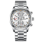 BINBOND B6022 30m Waterproof Luminous Multifunctional Quartz Watch, Leather-White Steel-Black, Leather-White Steel-Blue, Leather-White Steel-Green, Leather-White Steel-White, Leather-Black Steel-Black, White Steel-Black, White Steel-Blue               ...